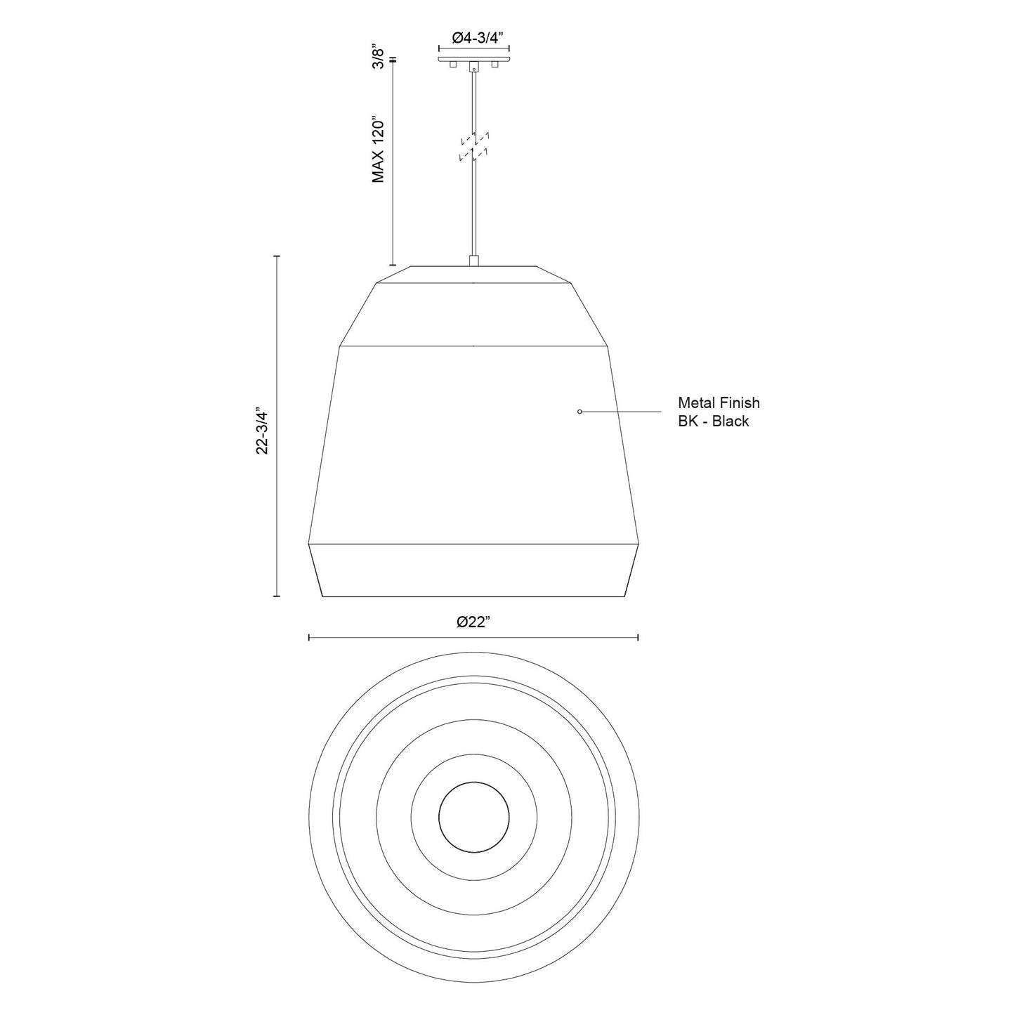 Sedona 22-in Pendant