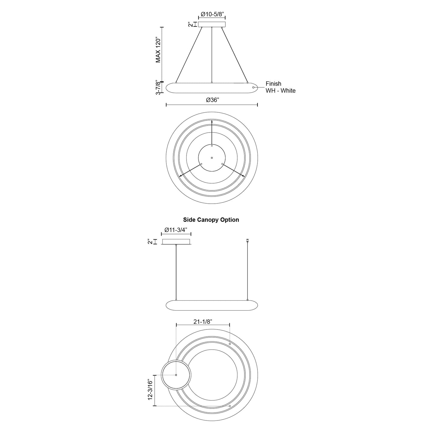 Cerchio 36-in Up/Down Pendant