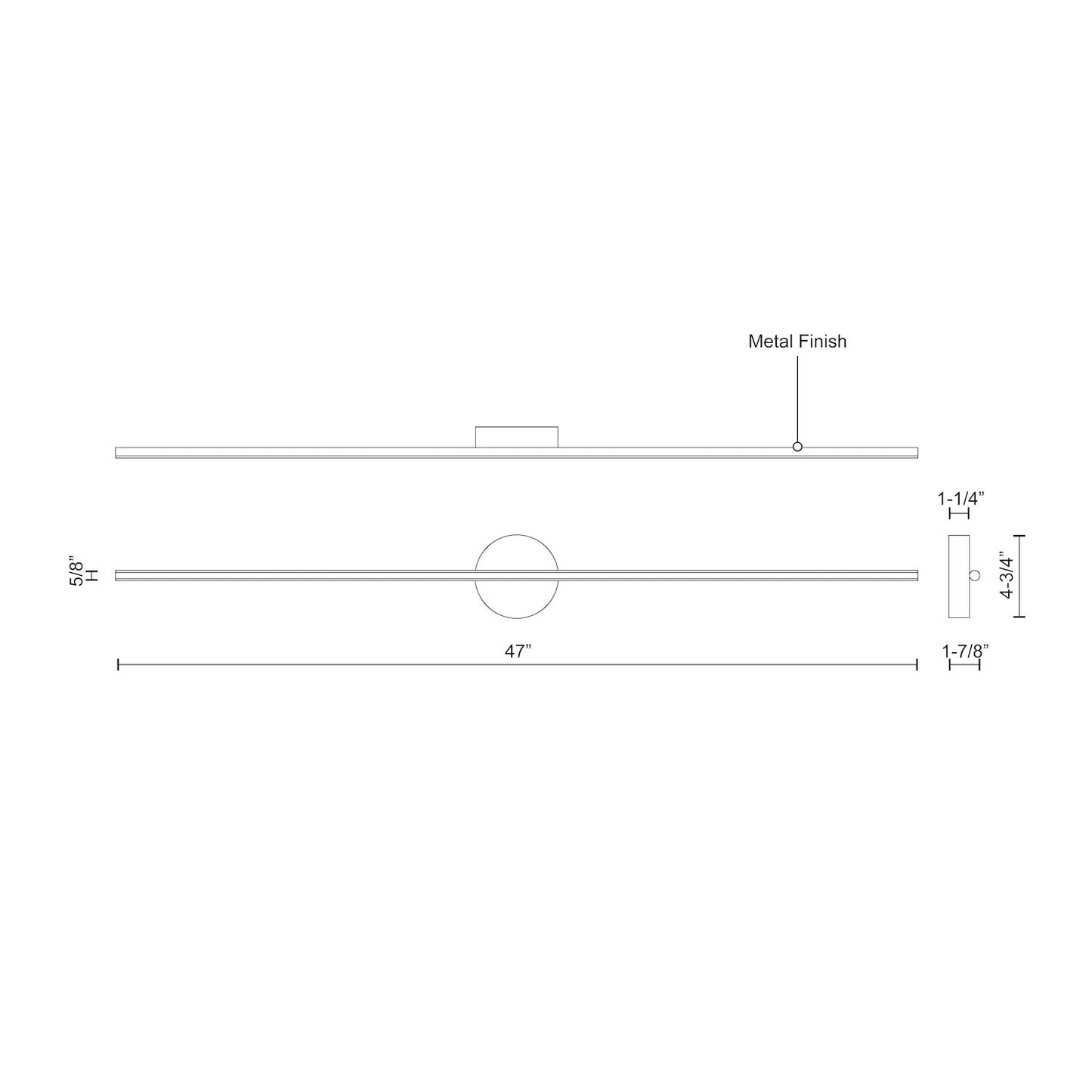 Chute 47-in Wall Sconce