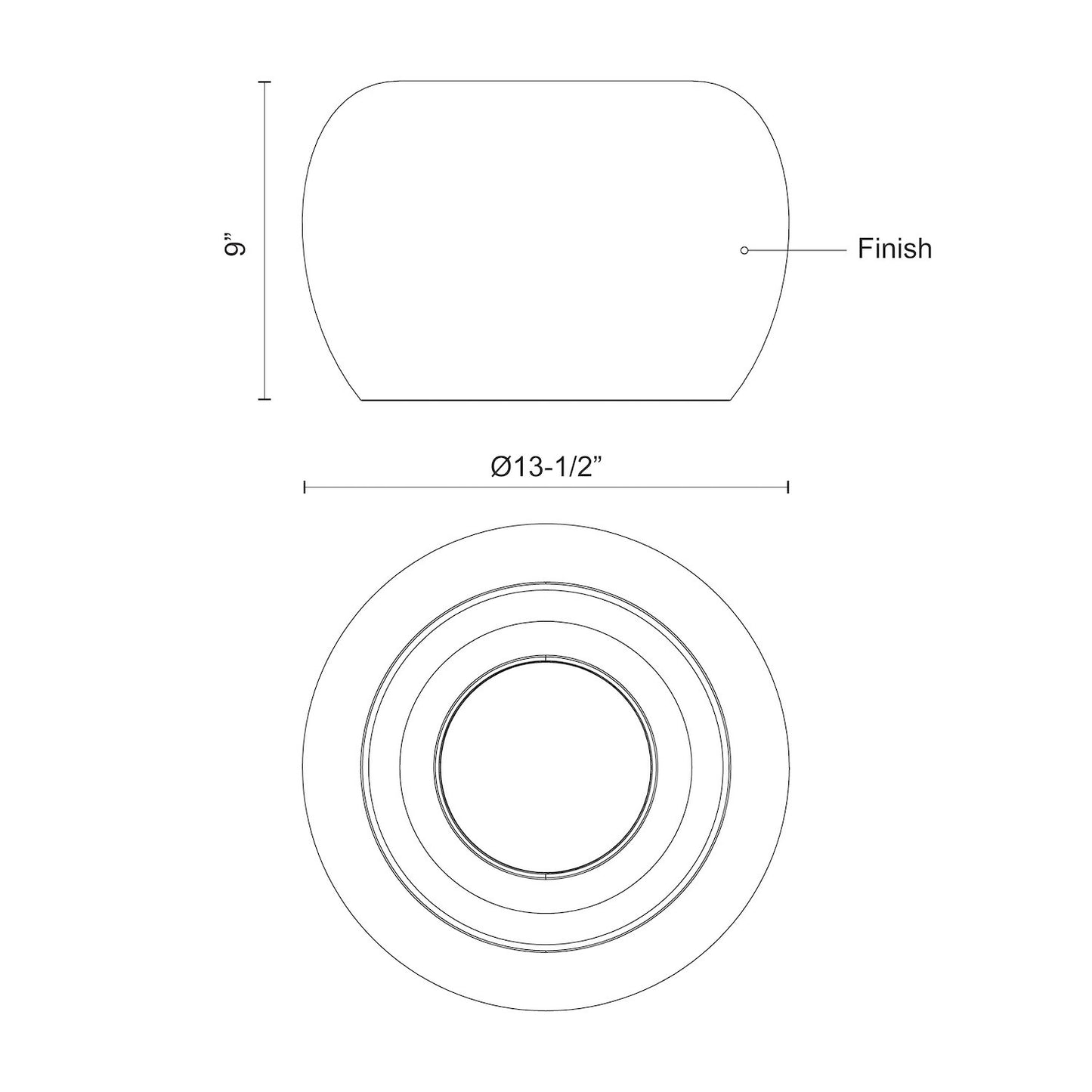 Croft 14-in Flush Mount