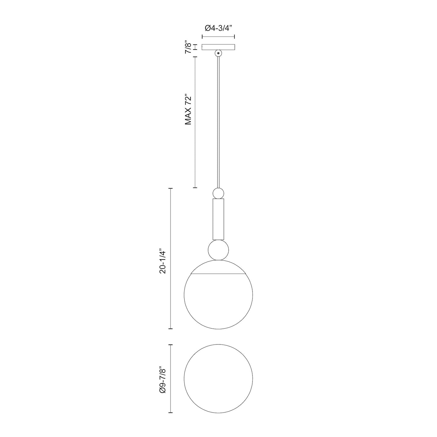 Delilah 10-in Pendant