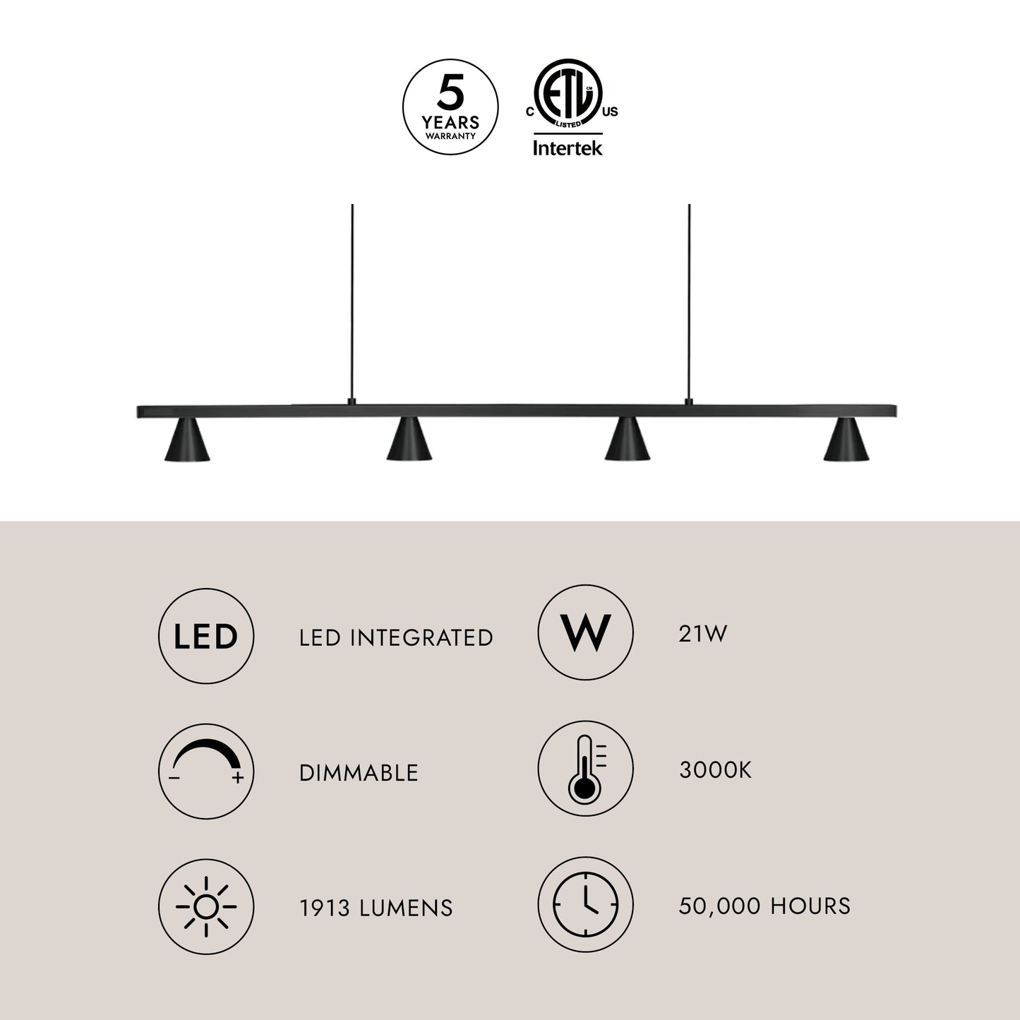 Dune 37-in Linear Pendant