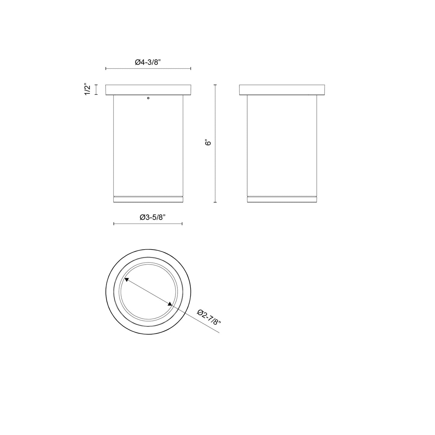 Nordic 6-in (3-in Dia.) Exterior Ceiling