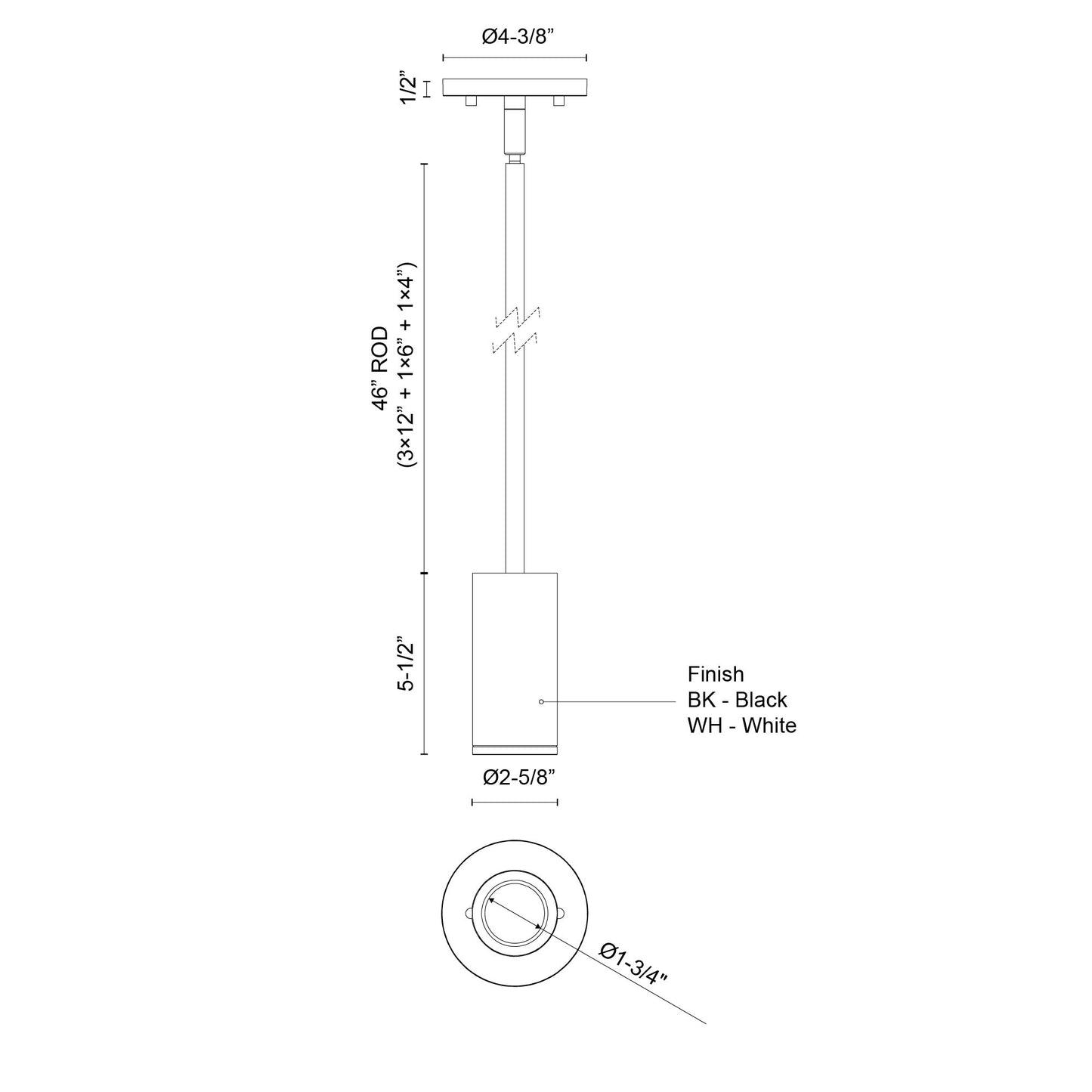 Nordic 5-in (2-in Dia.) Exterior Pendant
