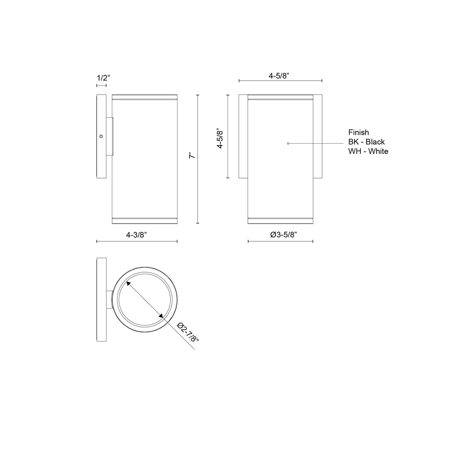 Nordic 7-in (3-in Dia.) Exterior Wall