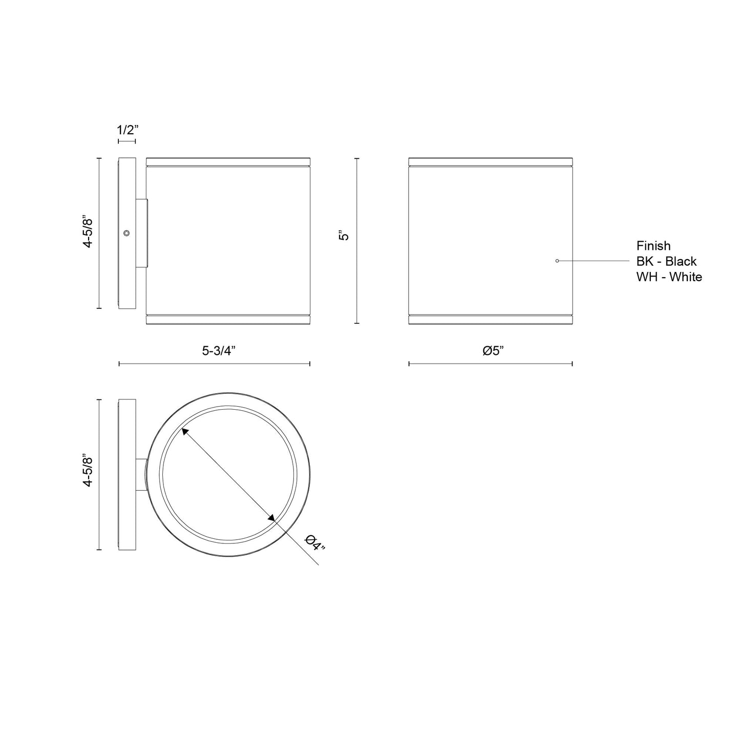 Nordic 5-in (5-in Dia.) Exterior Wall