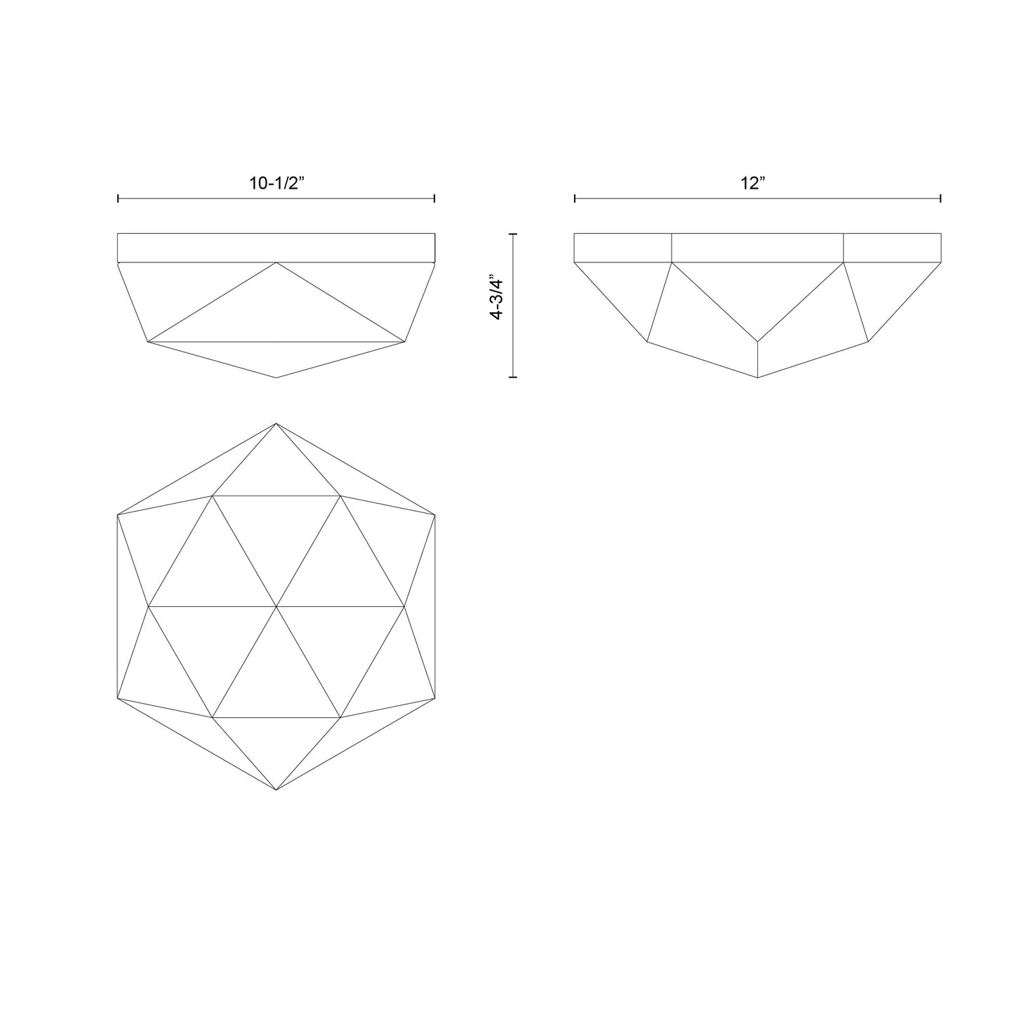 Krysta 12-in Flush Mount