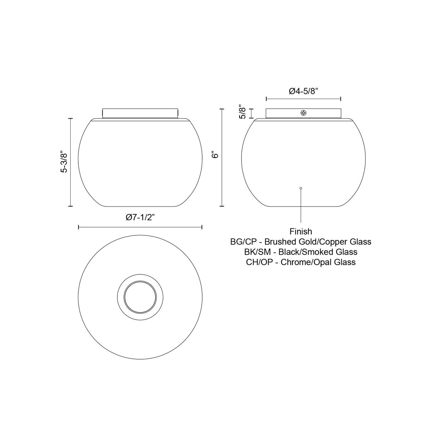 Samar 8-in Flush Mount