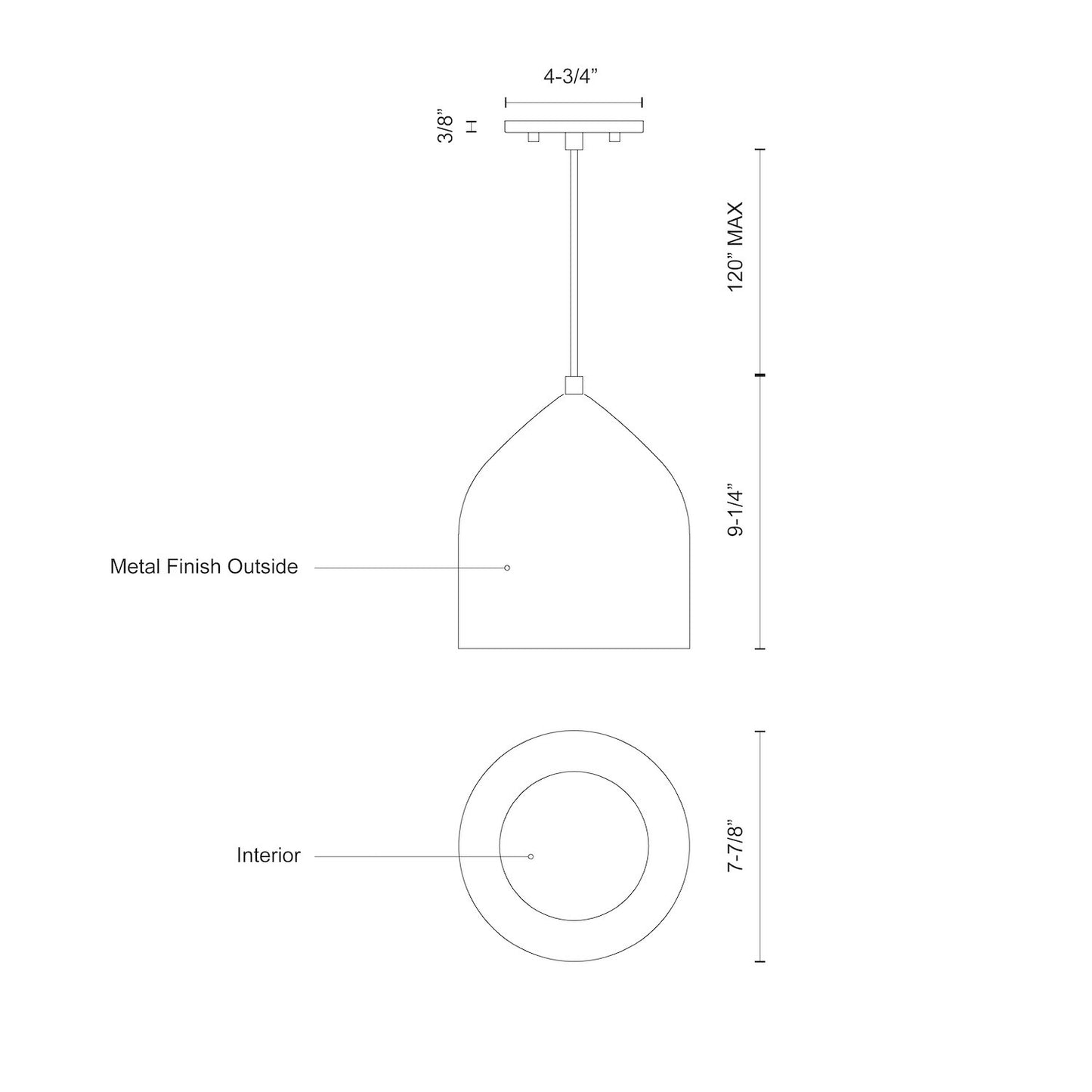 Helena 8-in LED Pendant