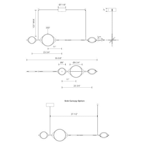 Serif 57-in Linear Pendant
