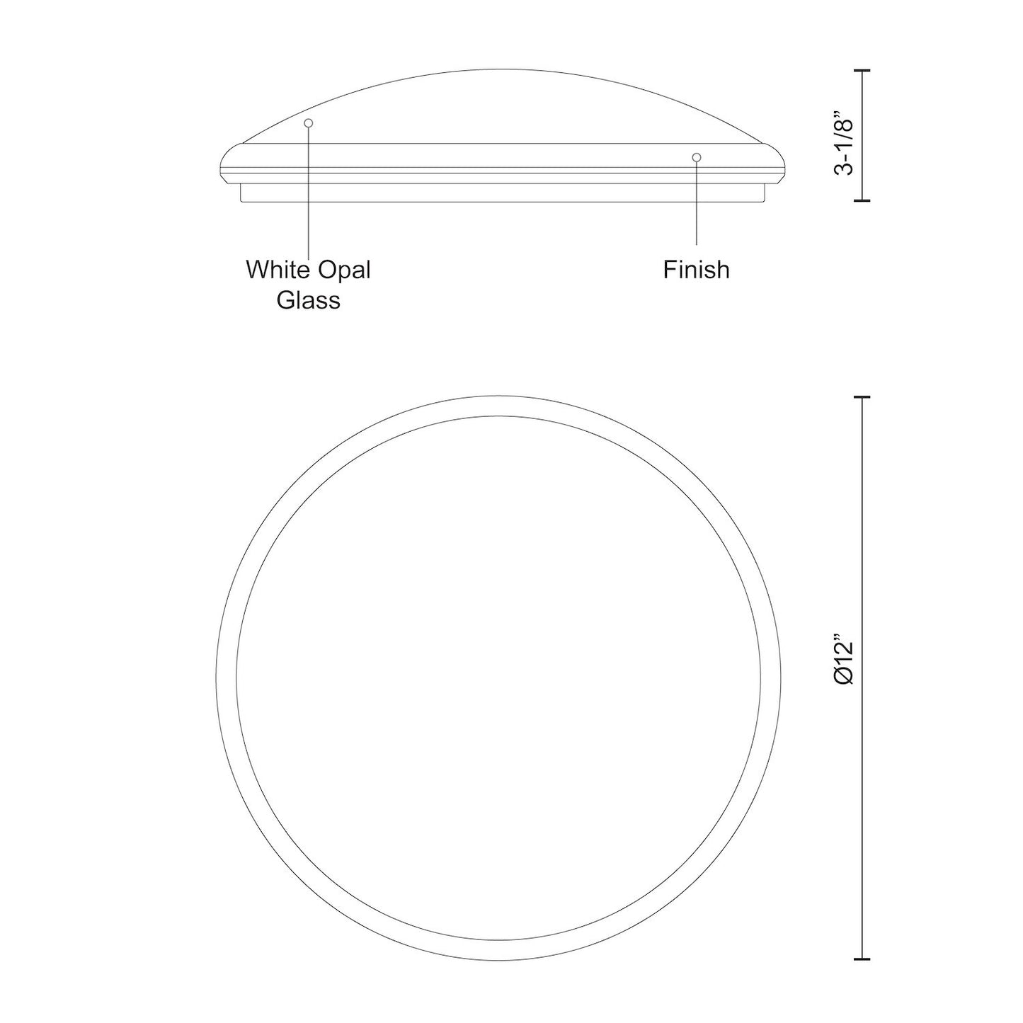 Malta 12-in LED Flush Mount