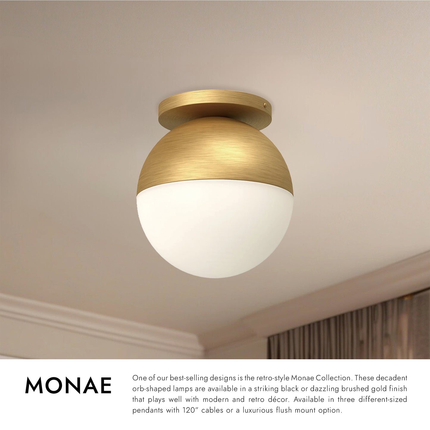 Monae 10-in Flush Mount