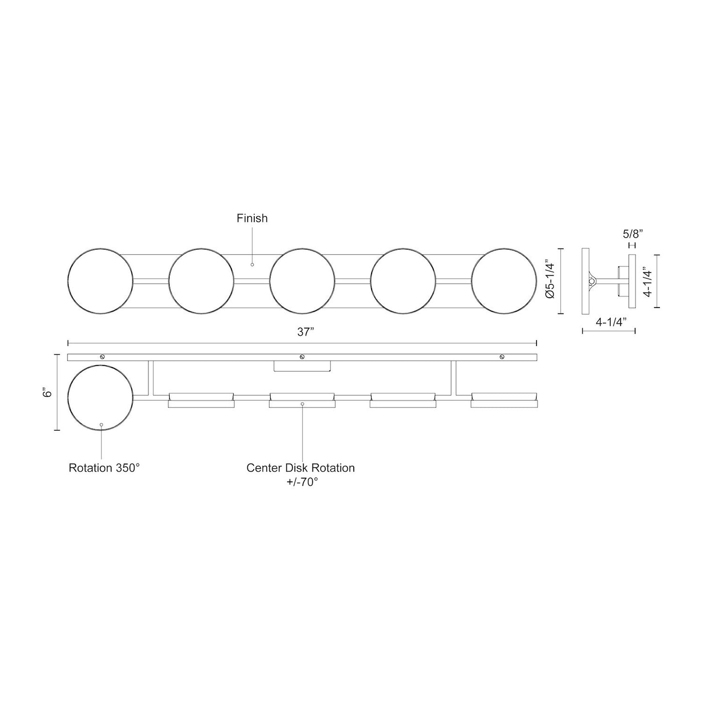 Novel 37-in Vanity Light