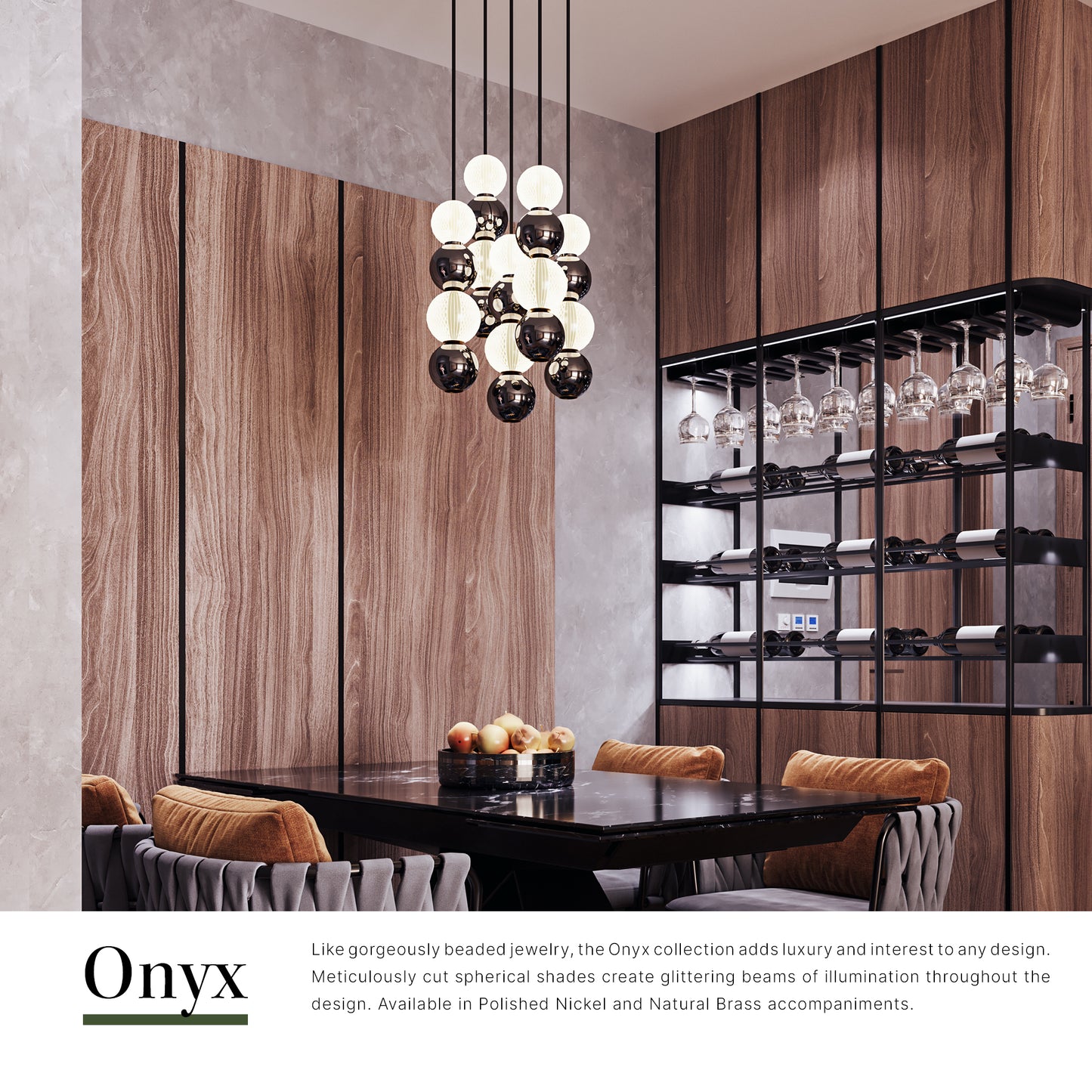 Onyx 5 Head Multi Pendant