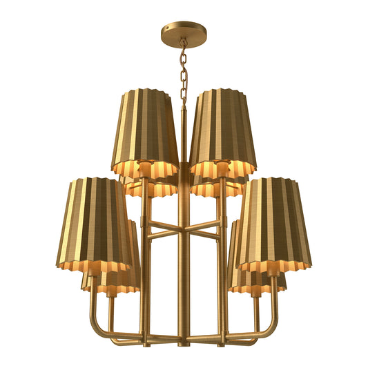 Plisse 30-in Chandelier