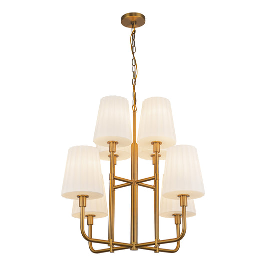 Plisse 30-in Chandelier