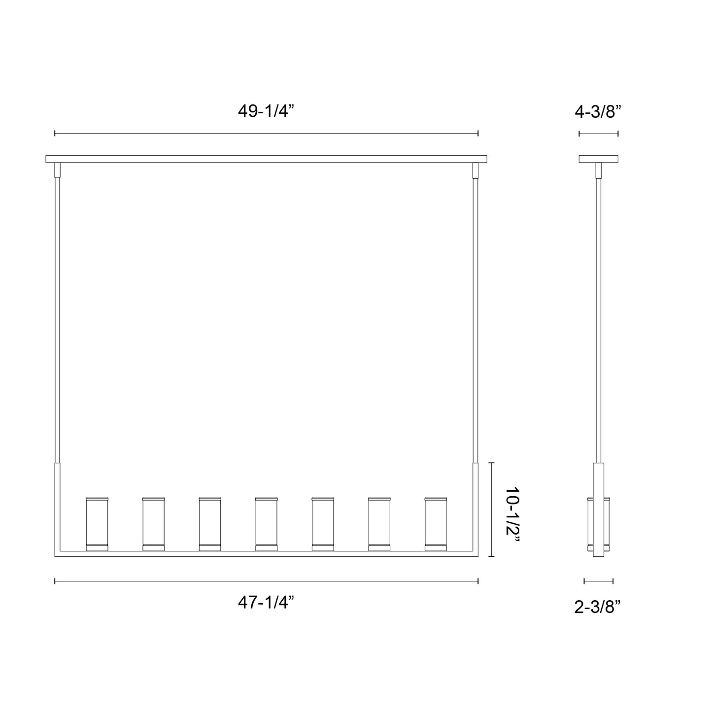 Revolve 47-in Linear Pendant
