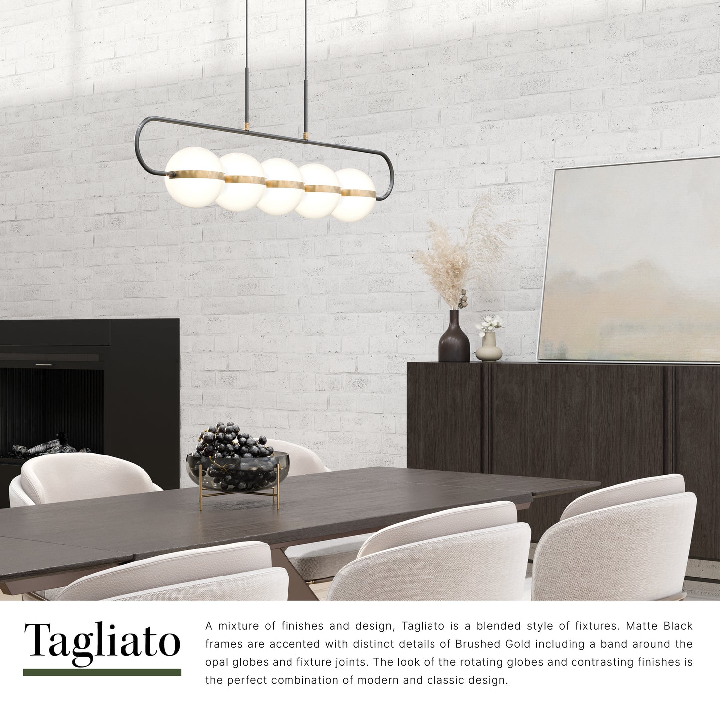 Tagliato 5 Head Linear Pendant