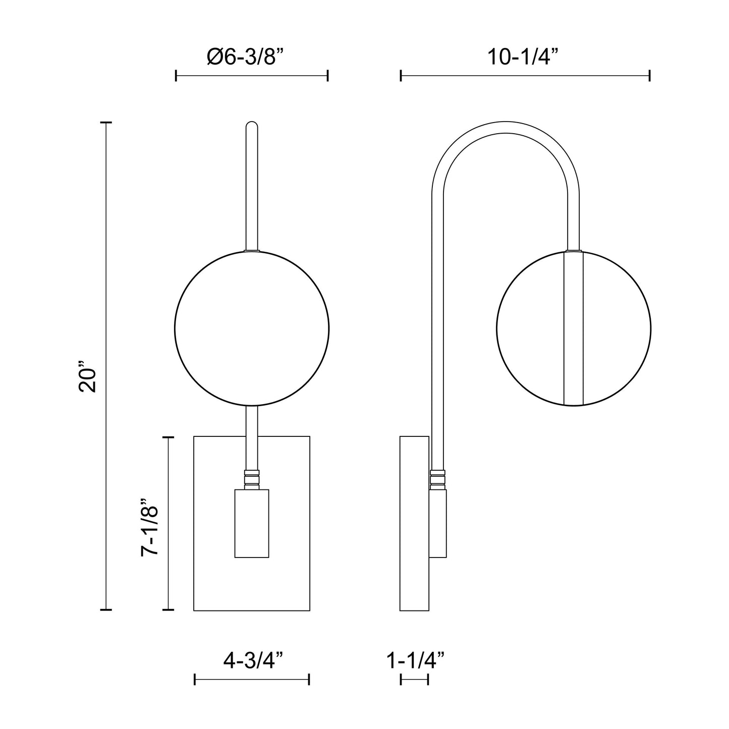 Tagliato 6-in Wall/Vanity Light