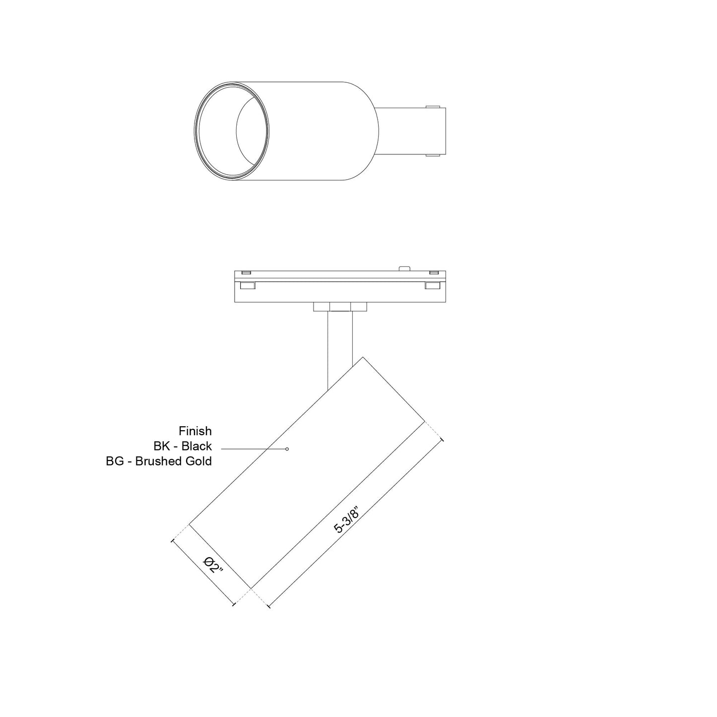 Paolo 5-in (2-in Dia.) Trilo Track Directional Light