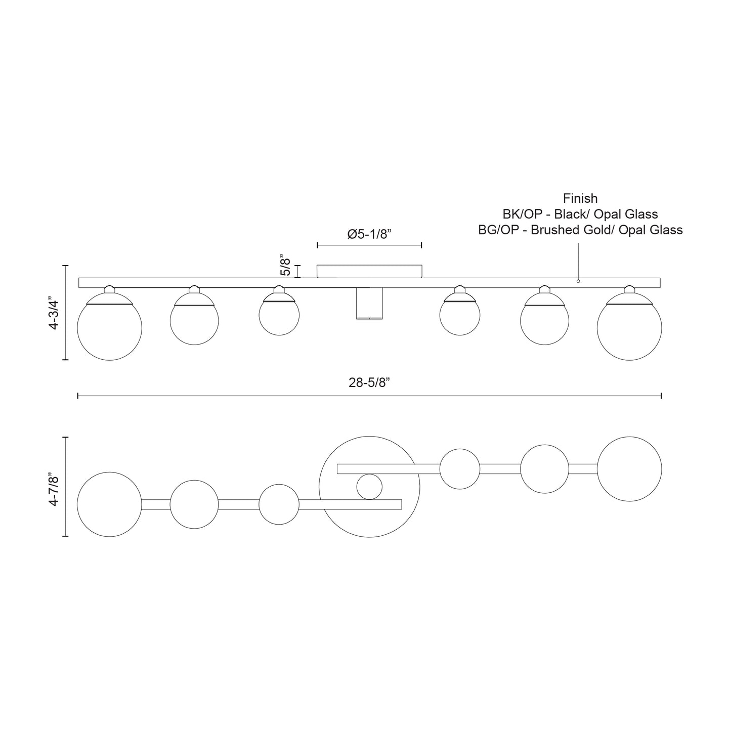 Cypress 29-in Vanity Light