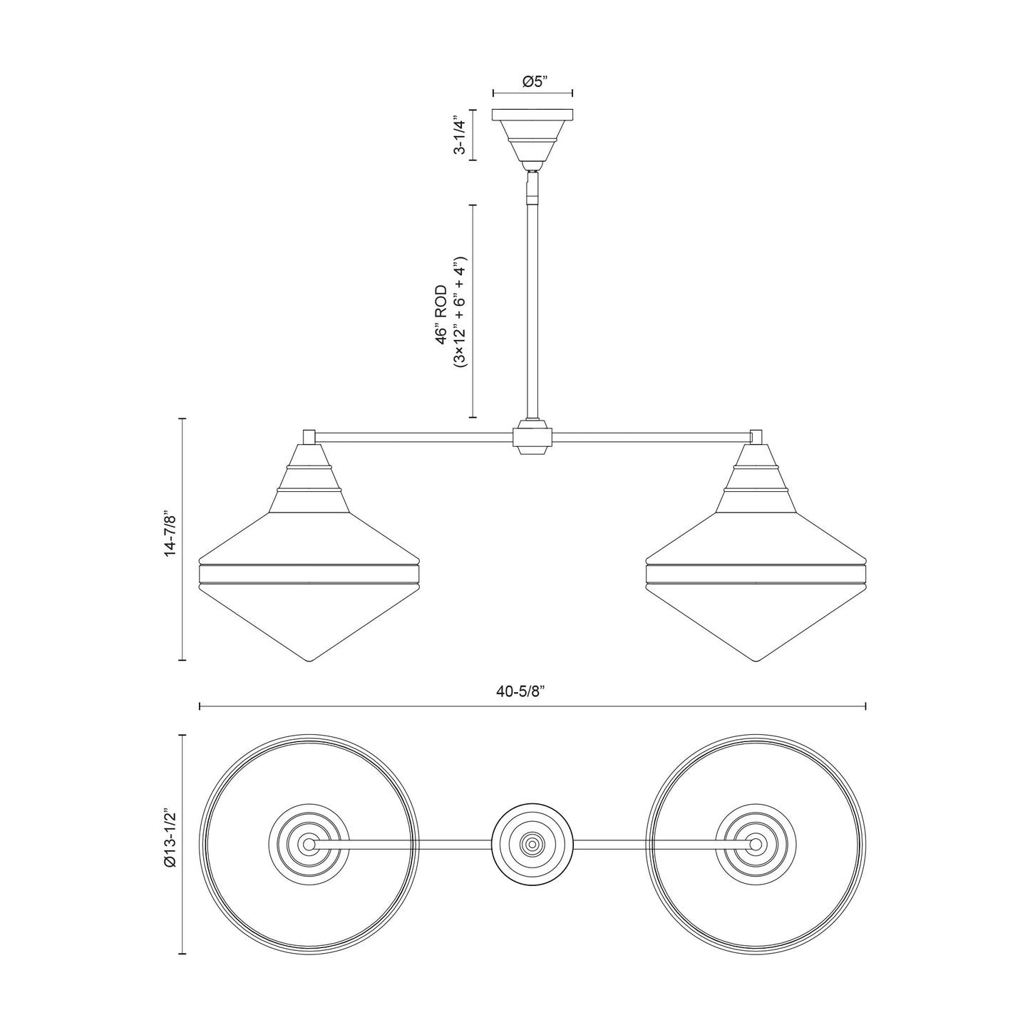 Willard 41-in Linear Pendant