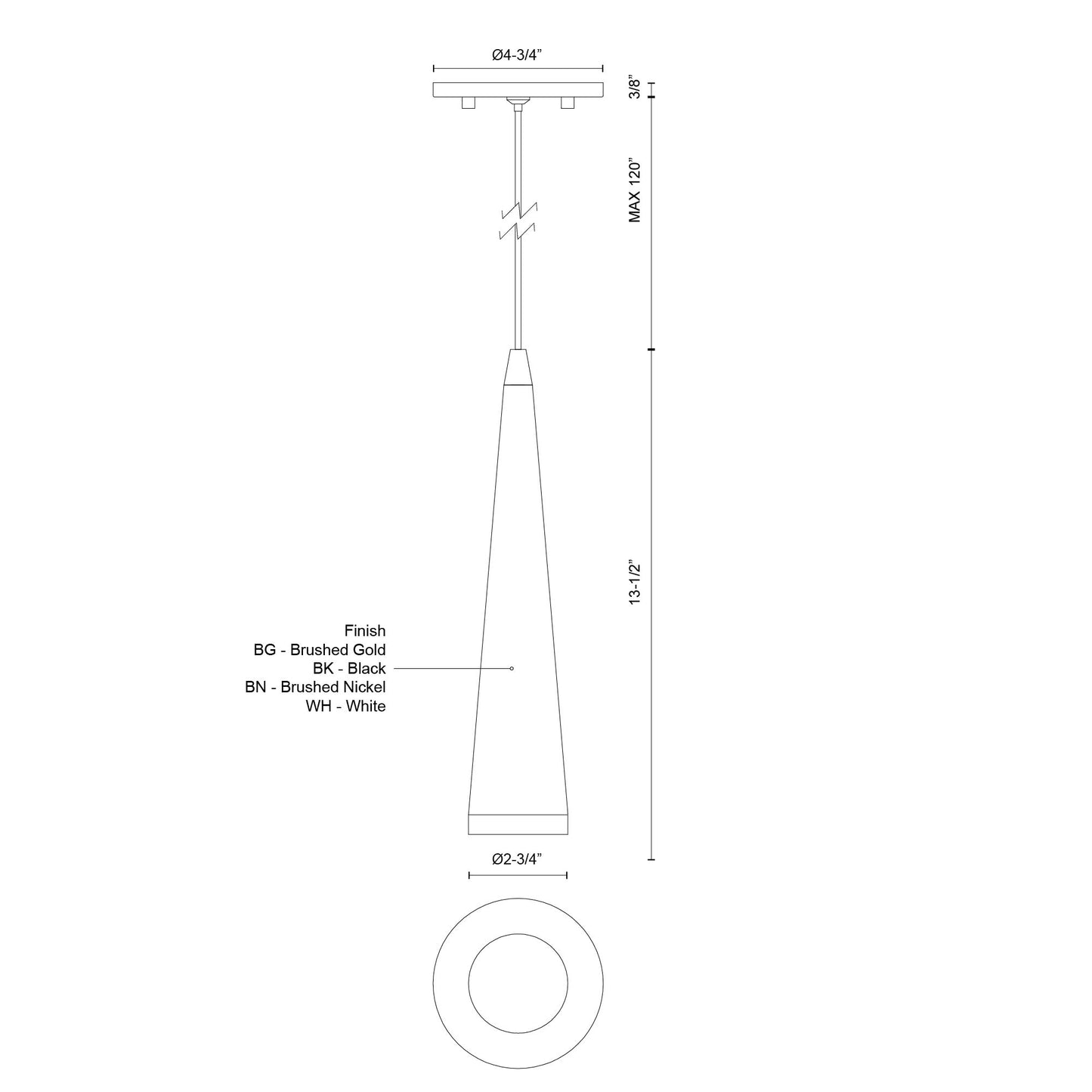 Mina 12-in Pendant