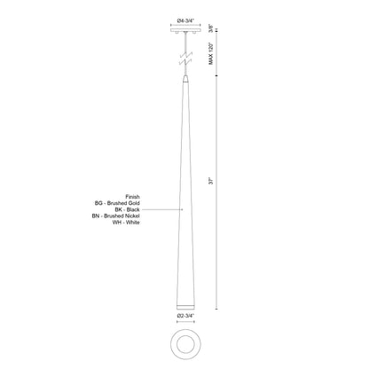 Mina 36-in Pendant