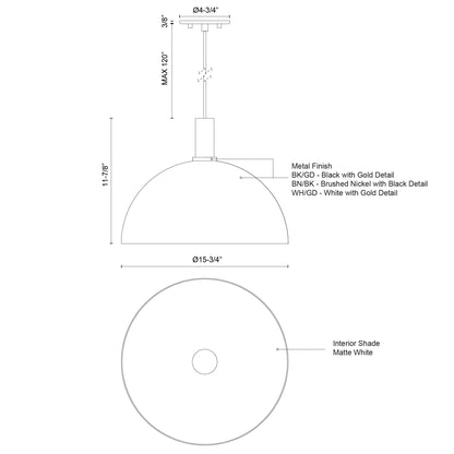 Archibald 16-in Pendant