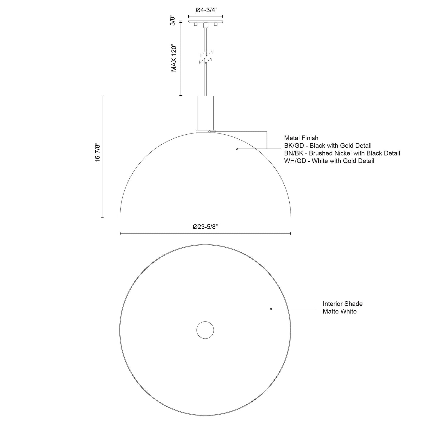 Archibald 24-in Pendant