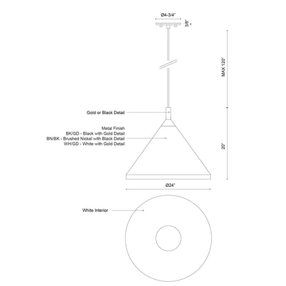 Dorothy 24-in Pendant