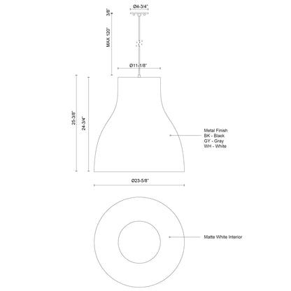 Cradle 24-in Pendant