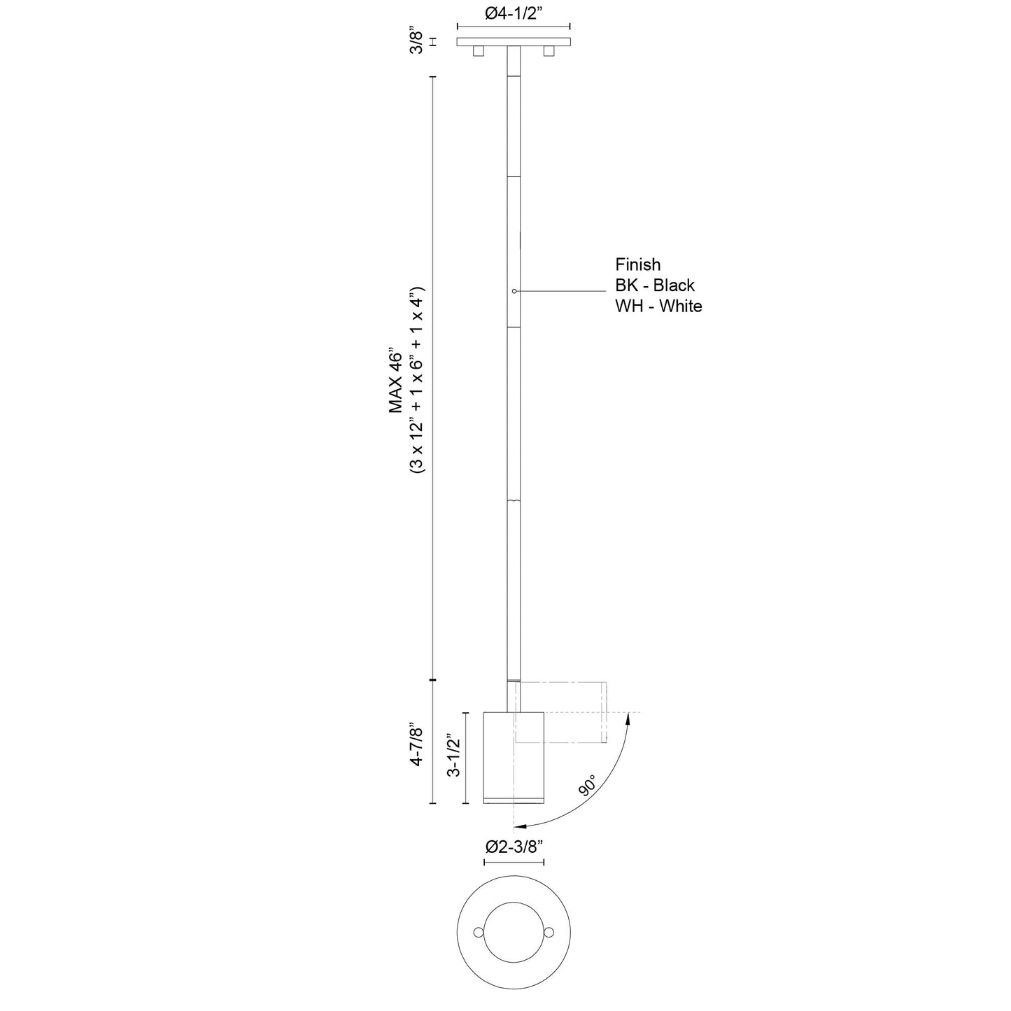 Barclay 3-in Semi-Flush Mount