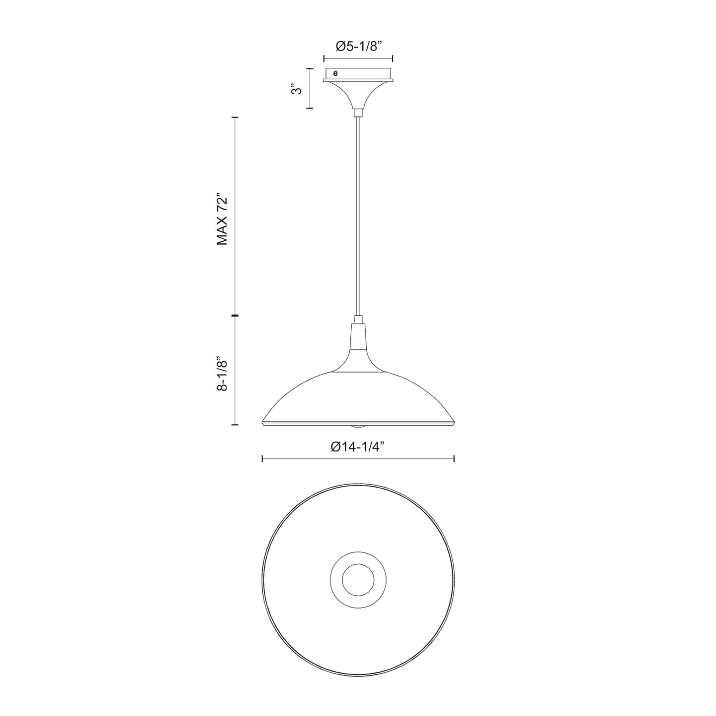 Abel 14-in Pendant