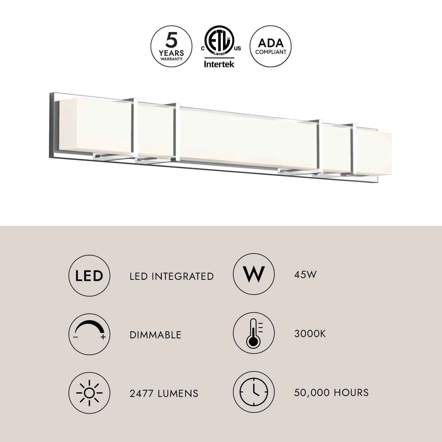 Alberni 38-in Vanity Light