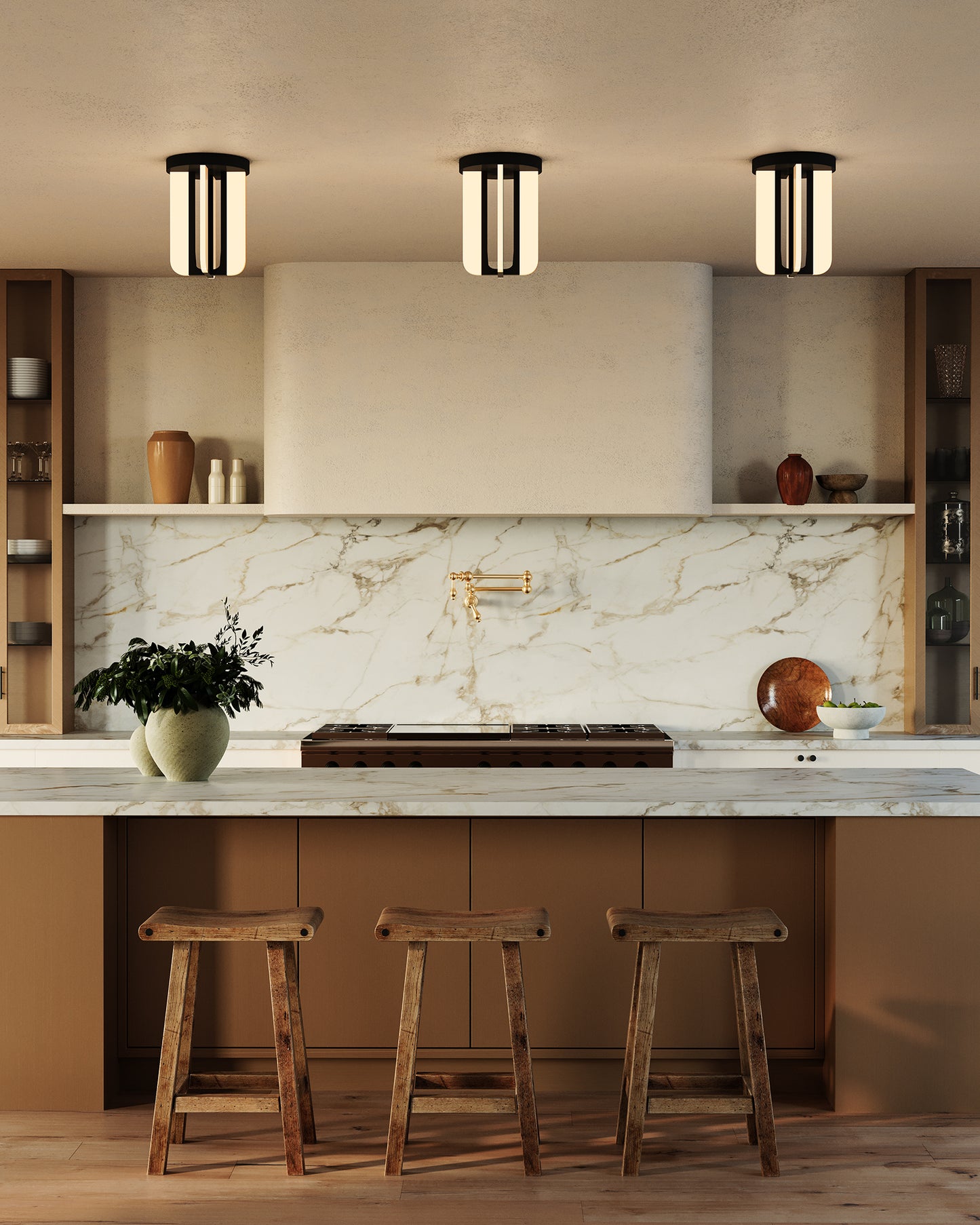 Anders 8-in Semi-Flush Mount