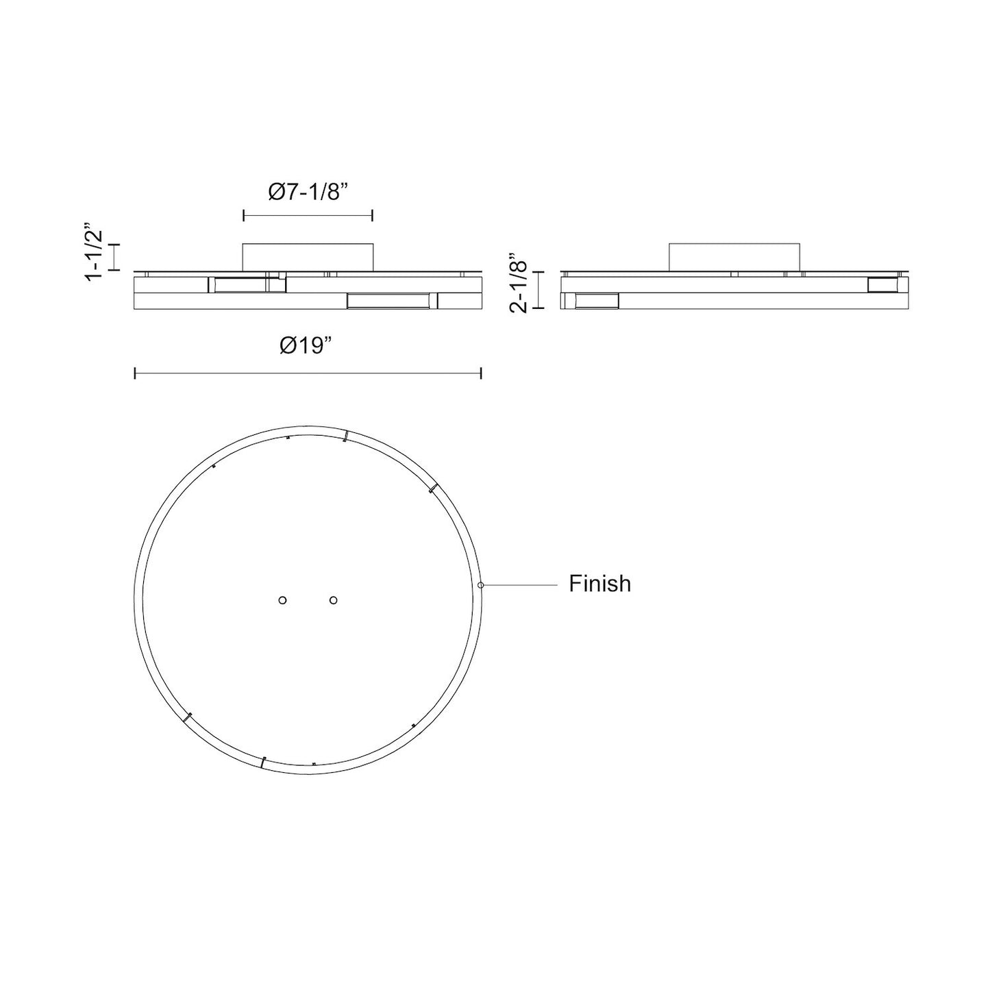 Anello Minor 19-in Flush Mount