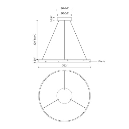 Anello Minor 32-in Pendant