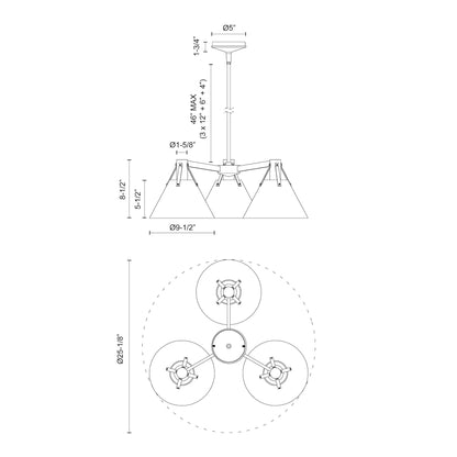 Archer 25-in Chandelier