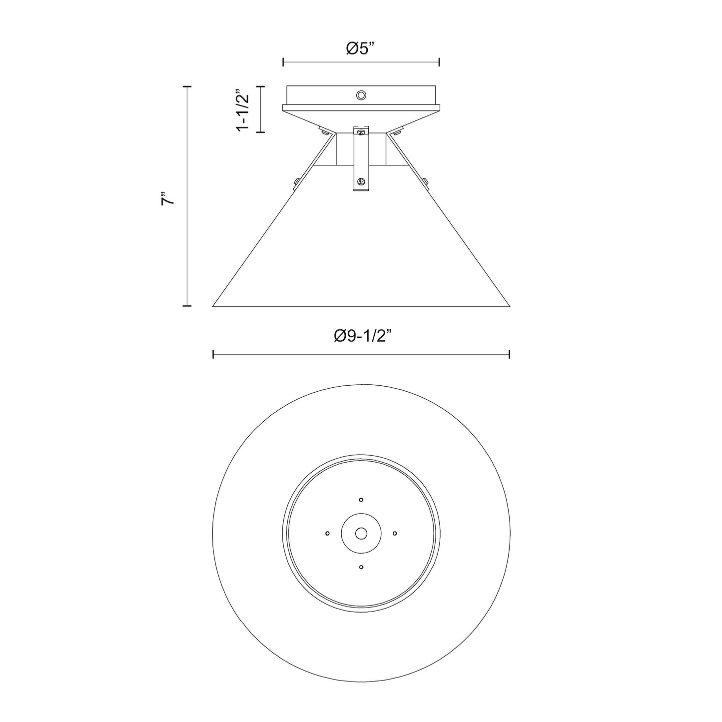 Archer 7-in Flush Mount