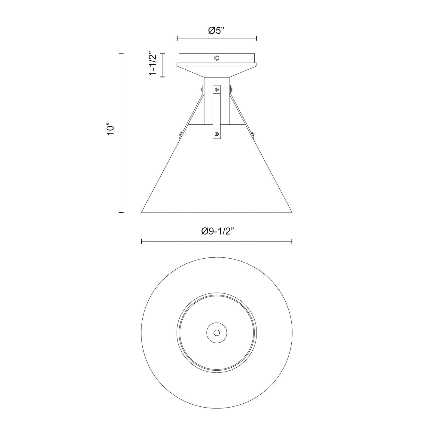 Archer 10-in Flush Mount