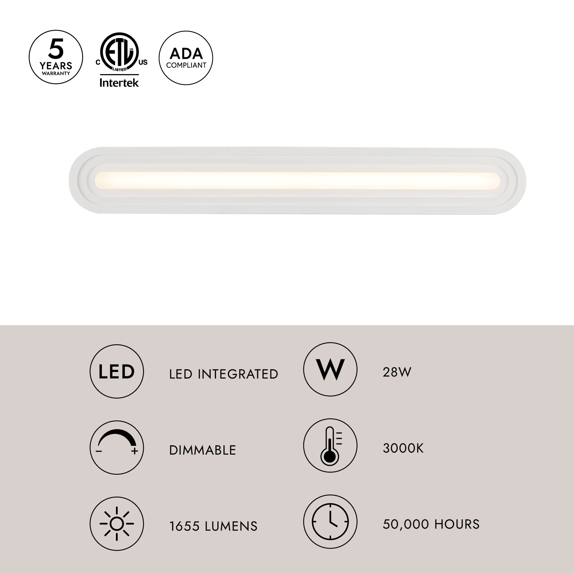 Arco 32-in Vanity Light – Kuzco Lighting