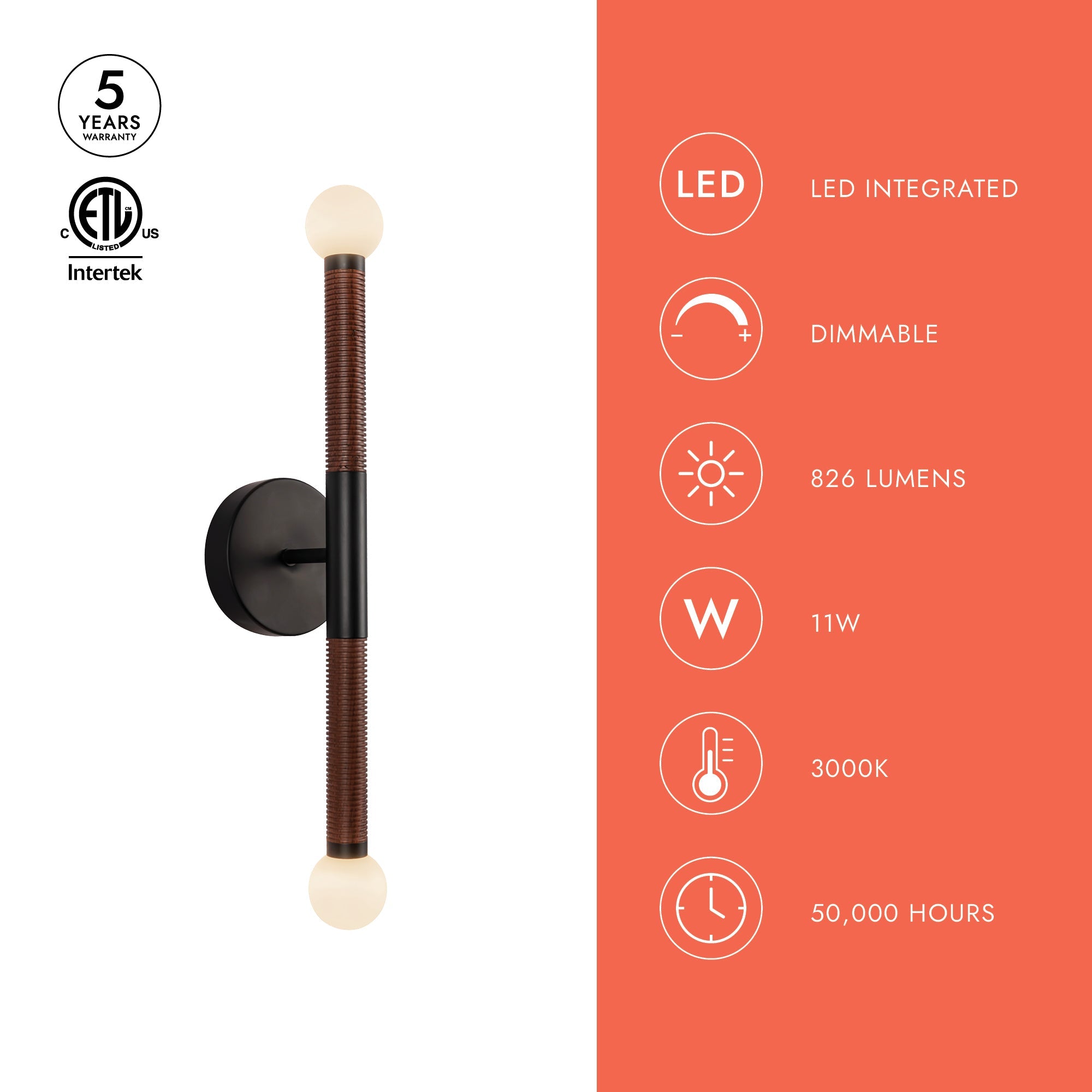 Arden 23-in Wall/Vanity Light – Kuzco Lighting