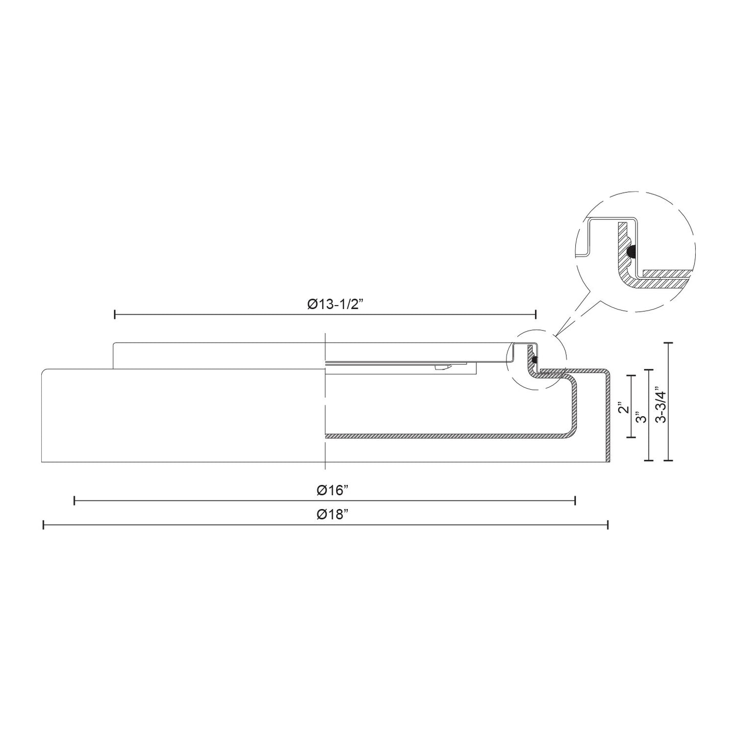 Aston 18-in Flush Mount