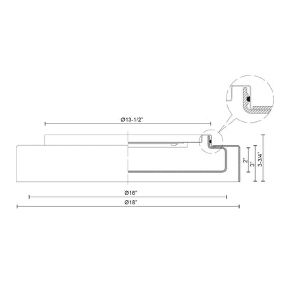 Aston 18-in Flush Mount