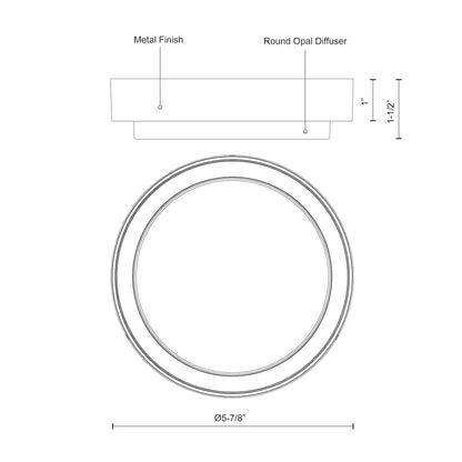 Bailey 5-in Exterior Ceiling