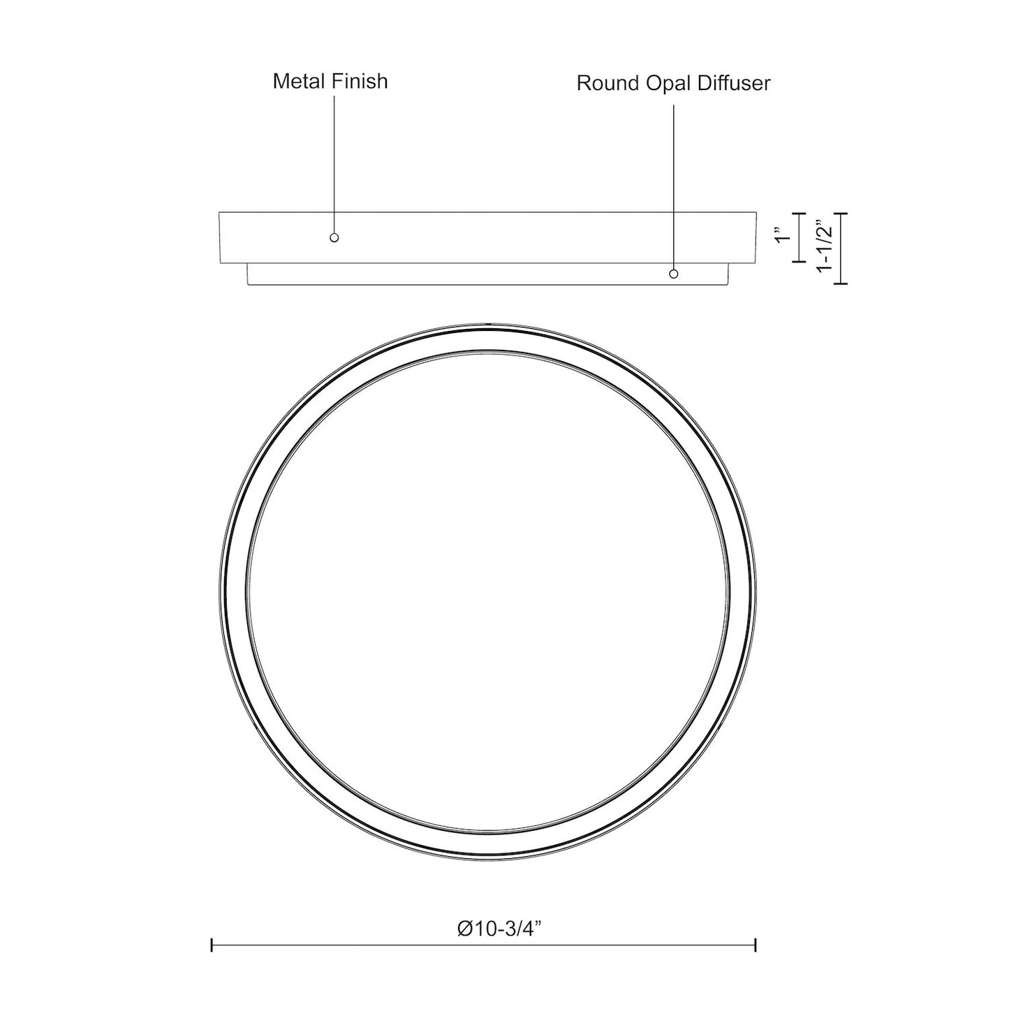 Bailey 10-in Exterior Ceiling