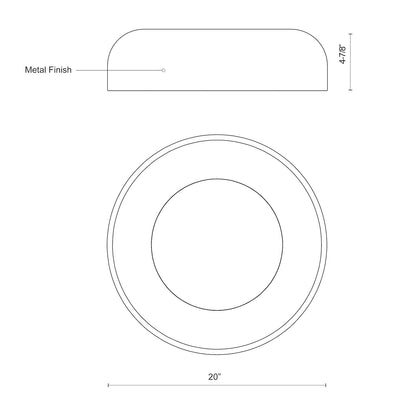 Beacon 20-in Flush Mount