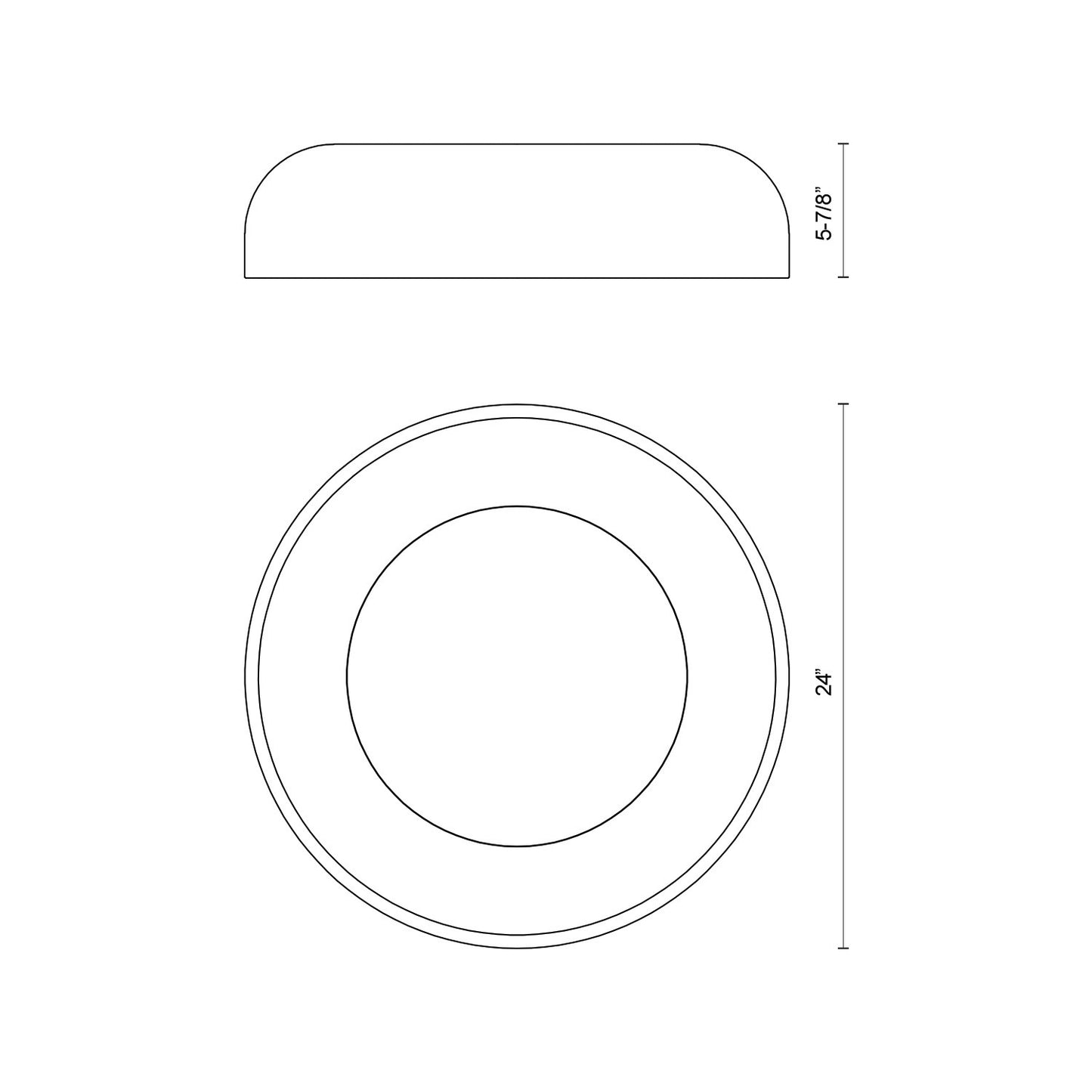 Beacon 24-in Flush Mount