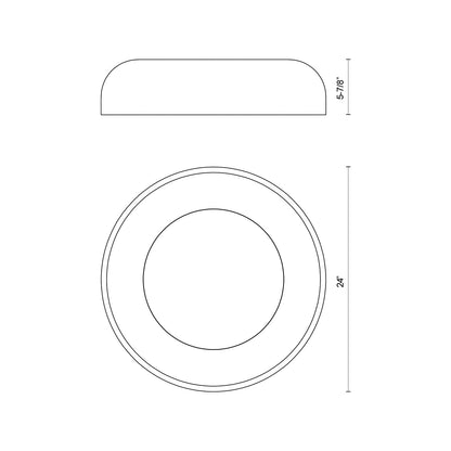 Beacon 24-in Flush Mount